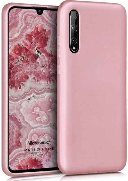 Matte Silikon Huawei P Smart S Kılıf Rose Gold