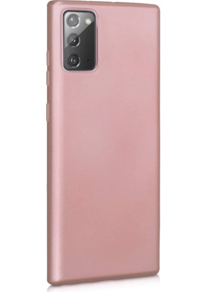 Matte Silikon Samsung Galaxy Note 20 Kılıf Rose Gold