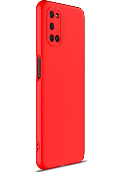 Oppo A92 Kılıf Double Dip 360 Protective Kırmızı