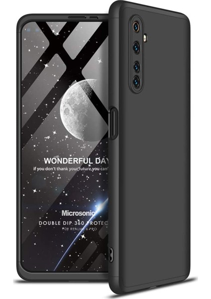 Realme 6 Pro Kılıf Double Dip 360 Protective Siyah