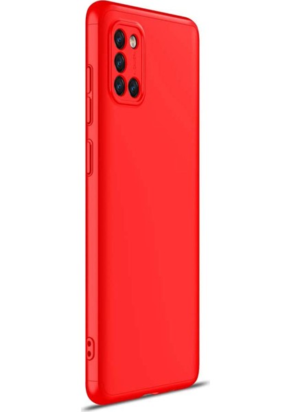 Samsung Galaxy A31 Kılıf Double Dip 360 Protective Kırmızı