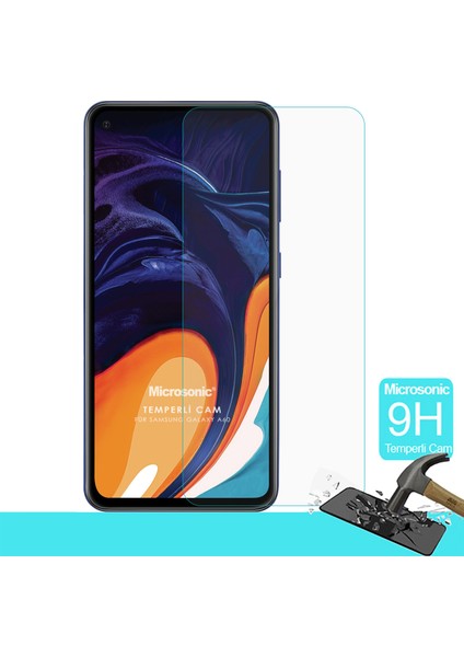 Samsung Galaxy A60 Tempered Glass Ekran Koruyucu Şeffaf