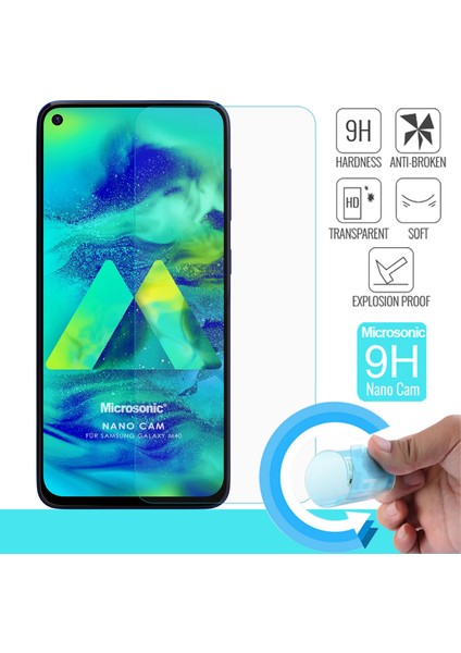 Samsung Galaxy M40 Nano Glass Ekran Koruyucu Şeffaf