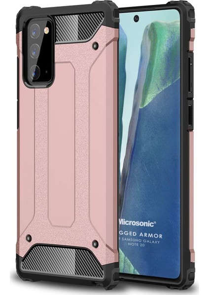 Samsung Galaxy Note 20 Kılıf Rugged Armor Rose Gold