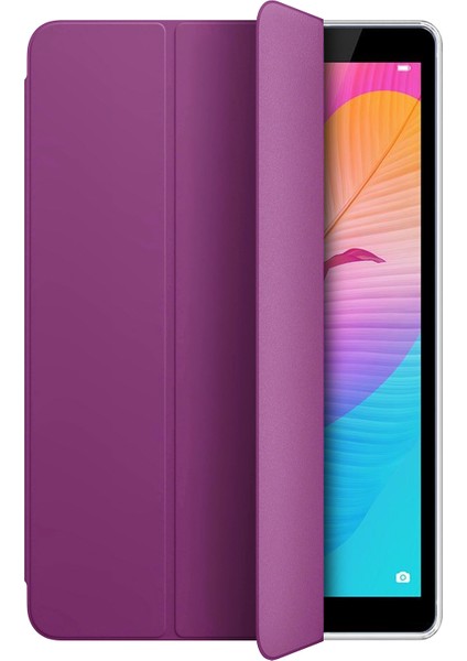 Huawei MatePad T8 8'' Kılıf Slim Translucent Back Smart Cover Mor fiyatları