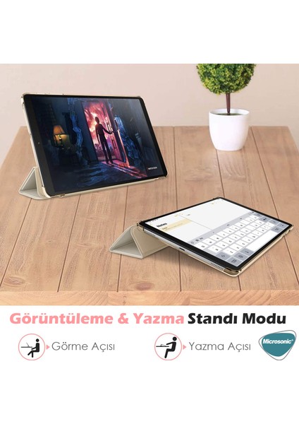 Huawei MatePad T8 8'' Kılıf Slim Translucent Back Smart Cover Mor fırsatları