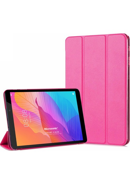 Huawei MatePad T8 8'' Kılıf Slim Translucent Back Smart Cover Pembe