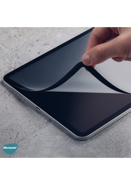 Apple iPad Pro 11'' 2020 2.Nesil (A2228-A2068-A2230) Tam Kaplayan Temperli Cam Ekran Koruyucu Siyah