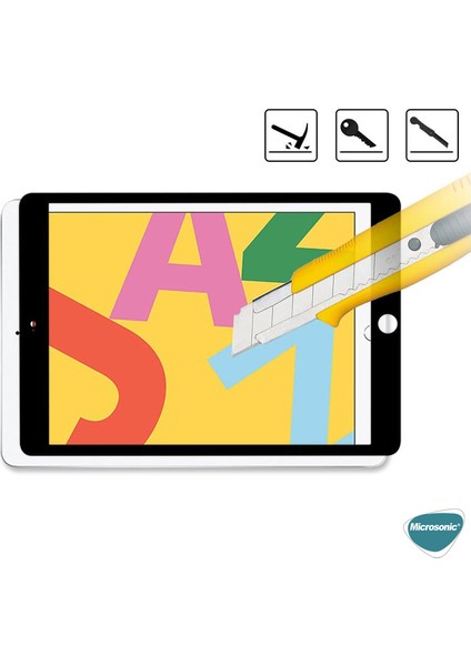 Apple iPad 10.2'' 7. Nesil (A2197-A2200-A2198) Tam Kaplayan Temperli Cam Ekran Koruyucu Siyah