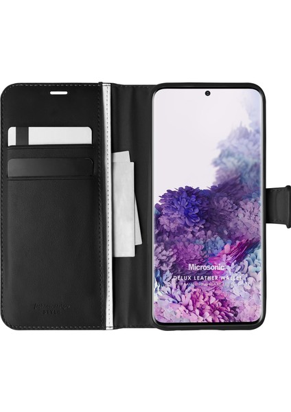 Samsung Galaxy S20 Plus Kılıf Delux Leather Wallet Siyah