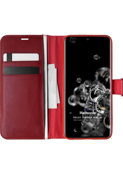 Samsung Galaxy S20 Ultra Kılıf Delux Leather Wallet Kırmızı