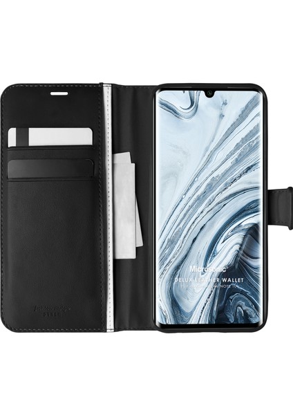 Xiaomi Mi Note 10 Kılıf Delux Leather Wallet Siyah