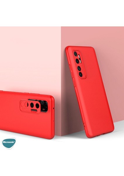 Xiaomi Mi Note 10 Lite Kılıf Double Dip 360 Protective Kırmızı