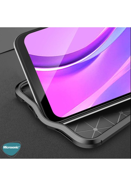 Xiaomi Redmi 9 Kılıf Deri Dokulu Silikon Siyah