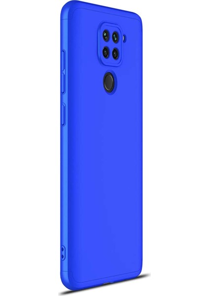 Xiaomi Redmi Note 9 Kılıf Double Dip 360 Protective Mavi