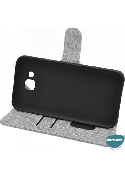 Xiaomi Redmi Note 9 Pro Kılıf Fabric Book Wallet Gri