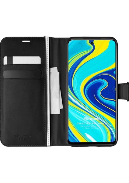 Xiaomi Redmi Note 9 Pro Max Kılıf Delux Leather Wallet Siyah