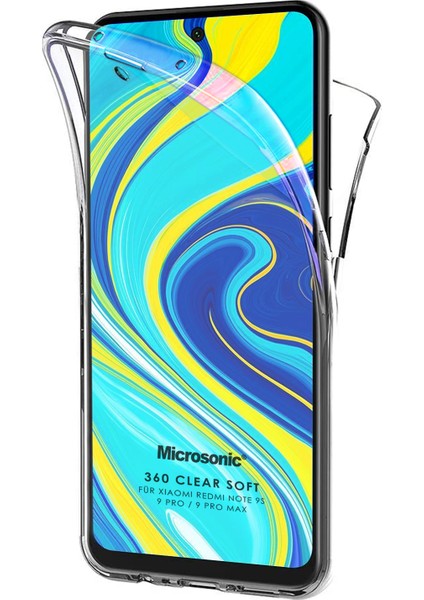 Xiaomi Redmi Note 9S Kılıf 6 Tarafı Tam Full Koruma 360 Clear Soft Şeffaf