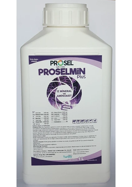 Proselmin Plus Kanatlı Hayvanları Tavuk Güvercin Mineral Premiks 1 Litre