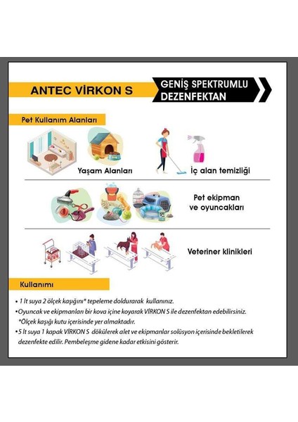 S Geniş Spektrumlu Virüsidal Dezenfektan 5 kg fiyatları