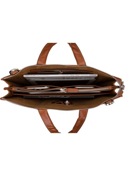 Canzo Deri Notebook Evrak Çantası RST2EF Taba modelleri