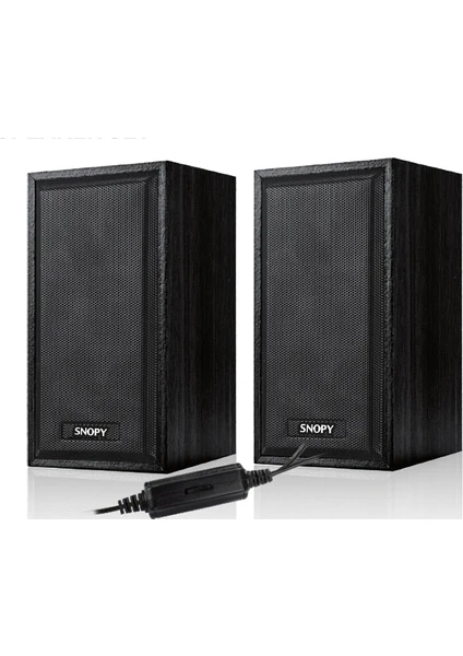 SN-385 1+1 Speaker USB  2.0 USB 5V 80DB Siyah 2.5" 3W*2 Speaker