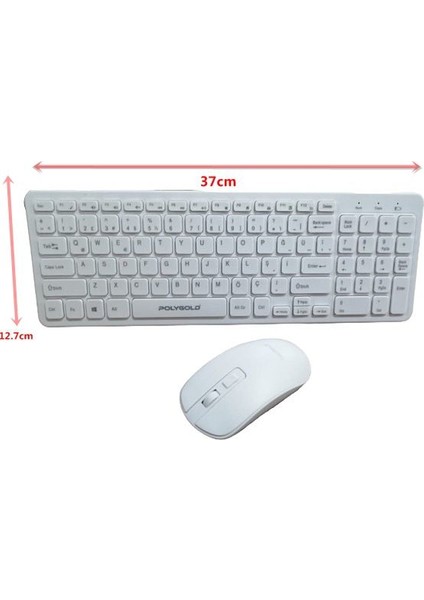 Polygold PG-8040 Slim Kablosuz Klavye Mouse Set