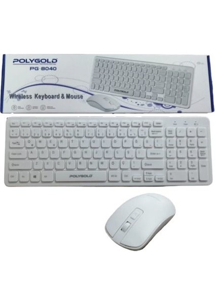 Polygold PG-8040 Slim Kablosuz Klavye Mouse Set