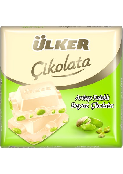 Antep Fıstılı Beyaz Çikolatalı Kare 65 gr