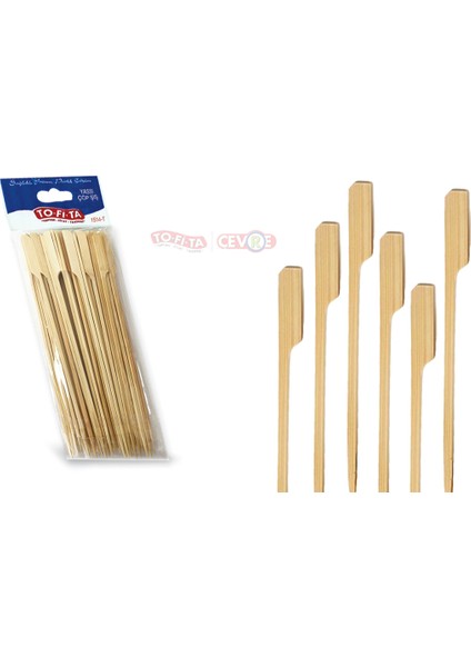 Yassı Çöp Şiş 25 cm 50'li