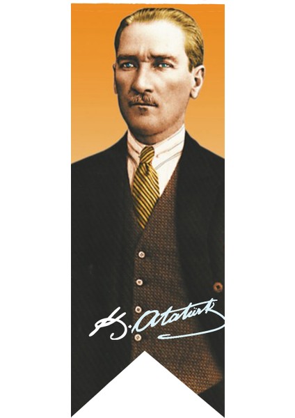 Atatürk Imza Posterli Kırlangıç Bayrağı 70 x 200 cm