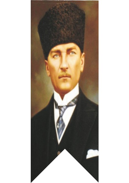 Atatürk Kalpaklı Posteri Kırlangıç Bayrağı 100 x 300 cm