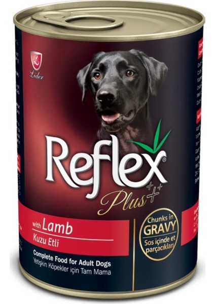 Plus Gravy Kuzu Etli Konserve Yetişkin Köpek Maması 24 x 400 gr