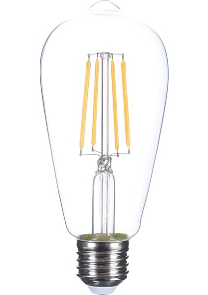 LED Rustik Ampul Şeffaf 6 W Gün Işığı 2500K