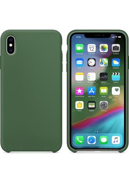 Apple iPhone Xs x Kılıf Iç Kadife Tam Koruma Silikon Lansman