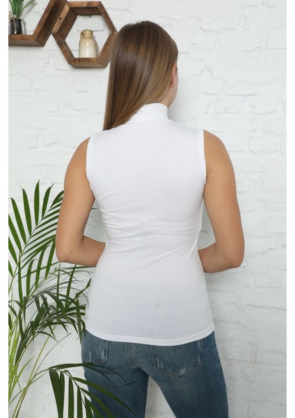 Bayan Sıfır Kol Yarım Balıkçı Yaka Body 262B