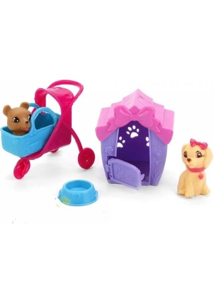 Barınak Pusetli Mini Bebek Girl & Dog K899-24