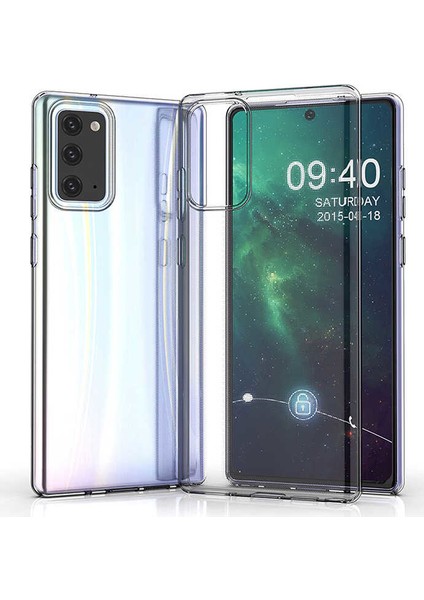 - Samsung Galaxy Note 20 - Kılıf Şeffaf Soft Slim Fitt Süper Silikon Kapak - T14089