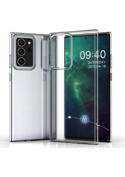 - Samsung Galaxy Note 20 Ultra - Kılıf Şeffaf Soft Slim Fitt Süper Silikon Kapak - T14088
