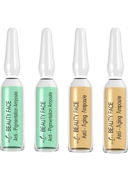 Anti-Aging Ampoule- 2ml 2li + Beauty Face Anti Pigmentation Leke Serum Ampul 2 ml 2'li