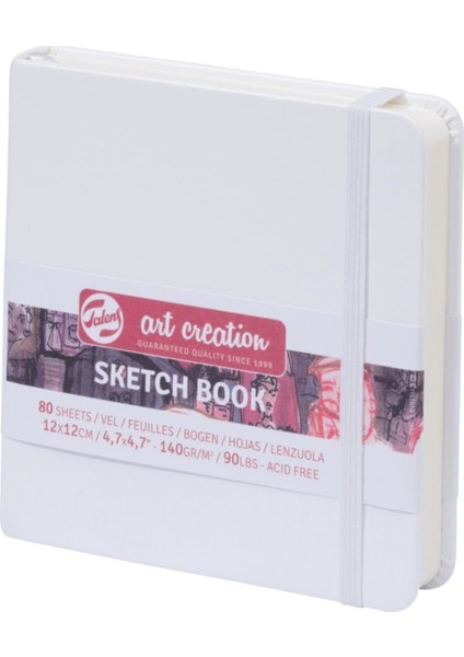 Sketchbook Sert Kapak Eskiz Çizim Defteri 12 x 12 cm 140 gr 80 Yaprak Beyaz