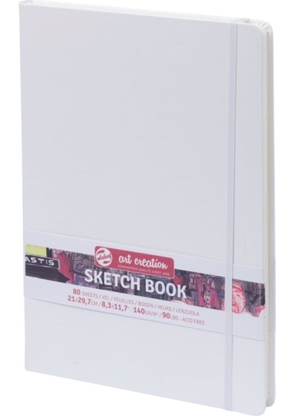 Sketchbook Sert Kapak Eskiz Çizim Defteri 21 x 29 cm. A4 140 gr 80 Yaprak Beyaz