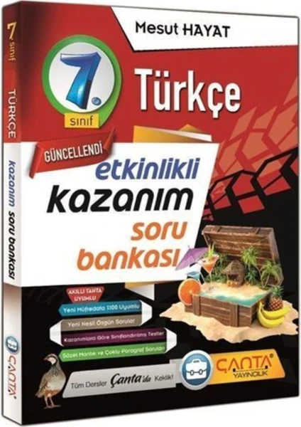 Çanta Yayınları Yayınları 7. Sınıf Türkçe Etkinlikli Kazanım Soru Bankası