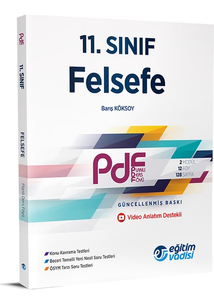 11.Sınıf PDF Felsefe Video Anlatım Destekli