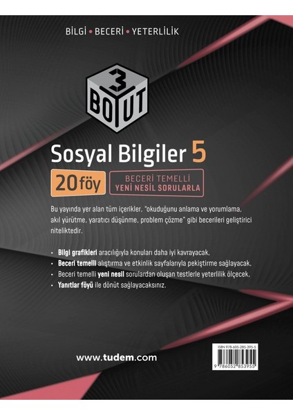 Tudem Yayınları 5. Sınıf 3 Boyut Sosyal Bilgiler