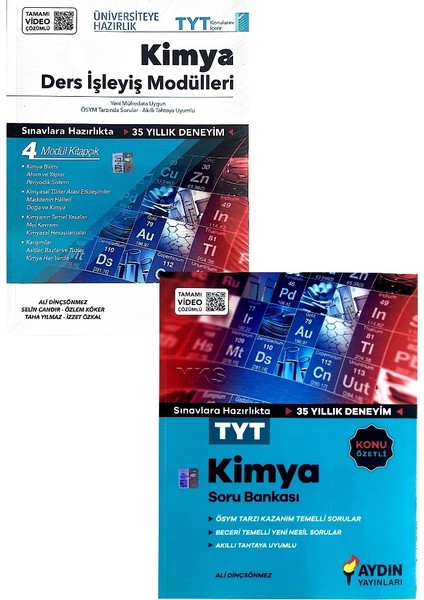 TYT Kimya Soru Bankası+Konu Anlatım Seti(2020)