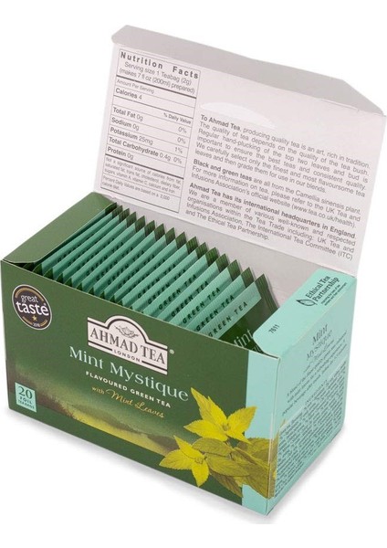 Mint Mystique Flavoured Green Tea (20x2g) 40g Poşet Çay 20'li