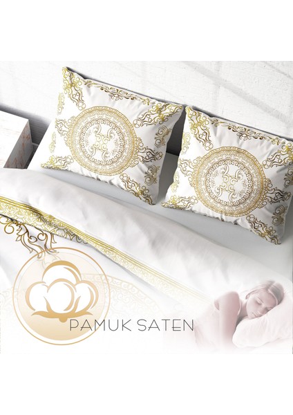 Baraque 3D Pamuk Saten Çift Kişilik Nevresim Takımı