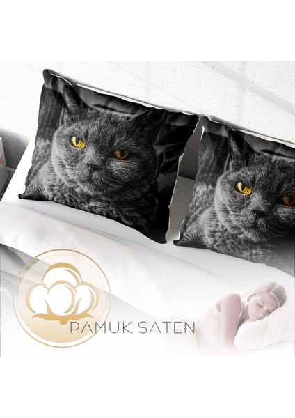 BatCat 3D Pamuk Saten Çift Kişilik Nevresim Takımı