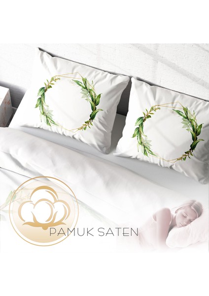 Sarmaşık 3D Pamuk Saten Çift Kişilik Nevresim Takımı